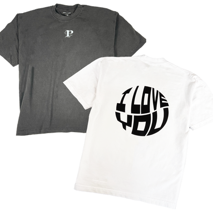 I Love You Adult Tee (WHT/VNTG BLK)