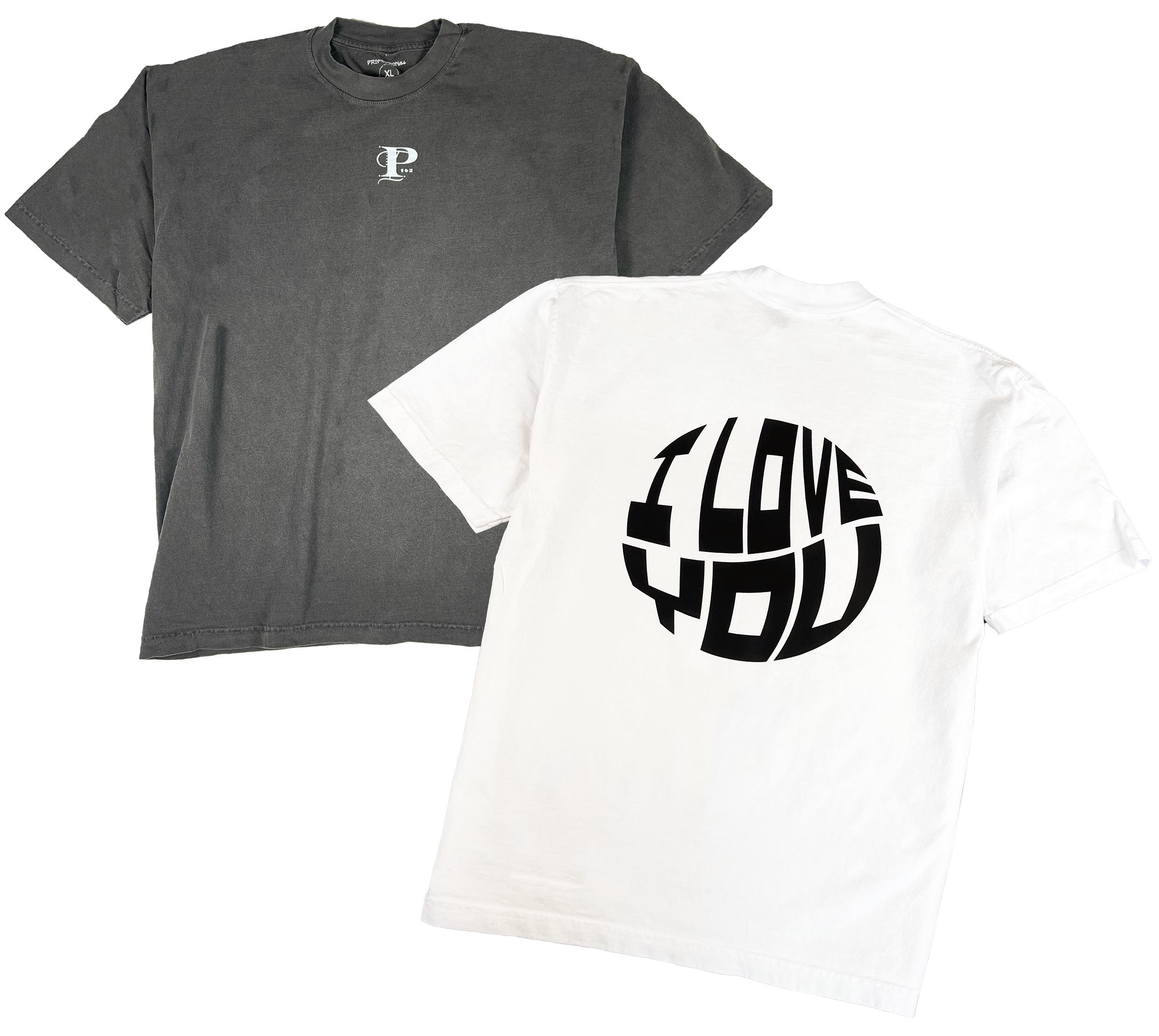 I Love You Adult Tee (WHT/VNTG BLK)