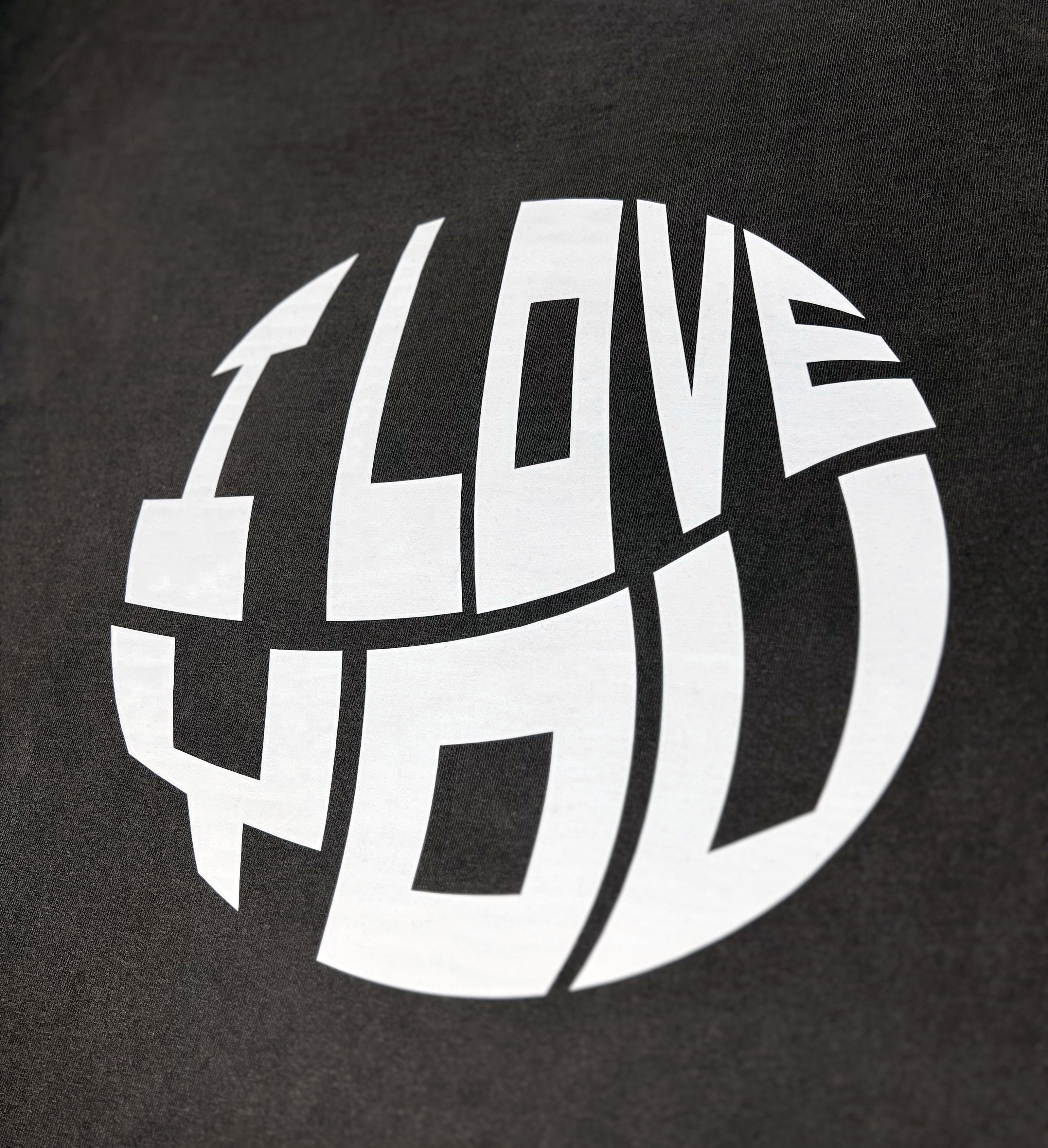 I Love You Adult Tee (WHT/VNTG BLK)