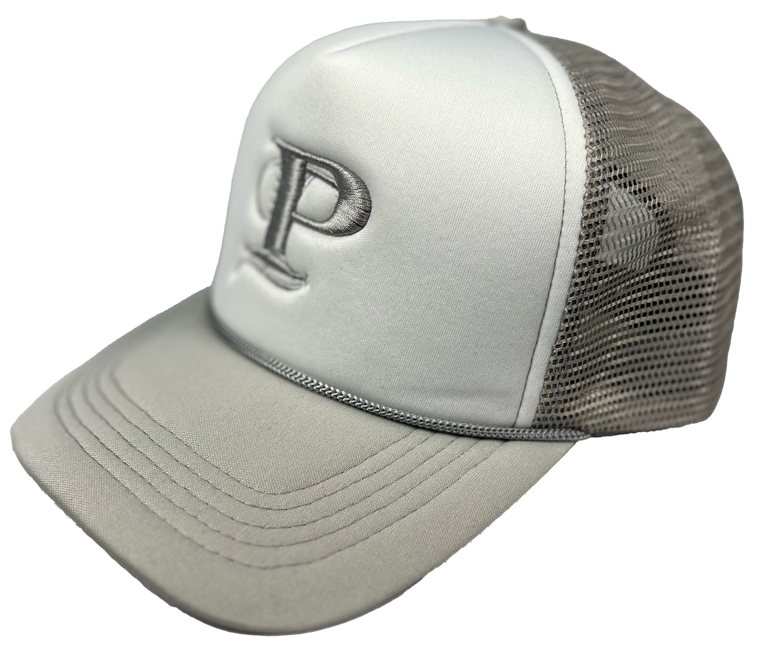 P Monogram Two Tone Trucker (WHT/GRY)