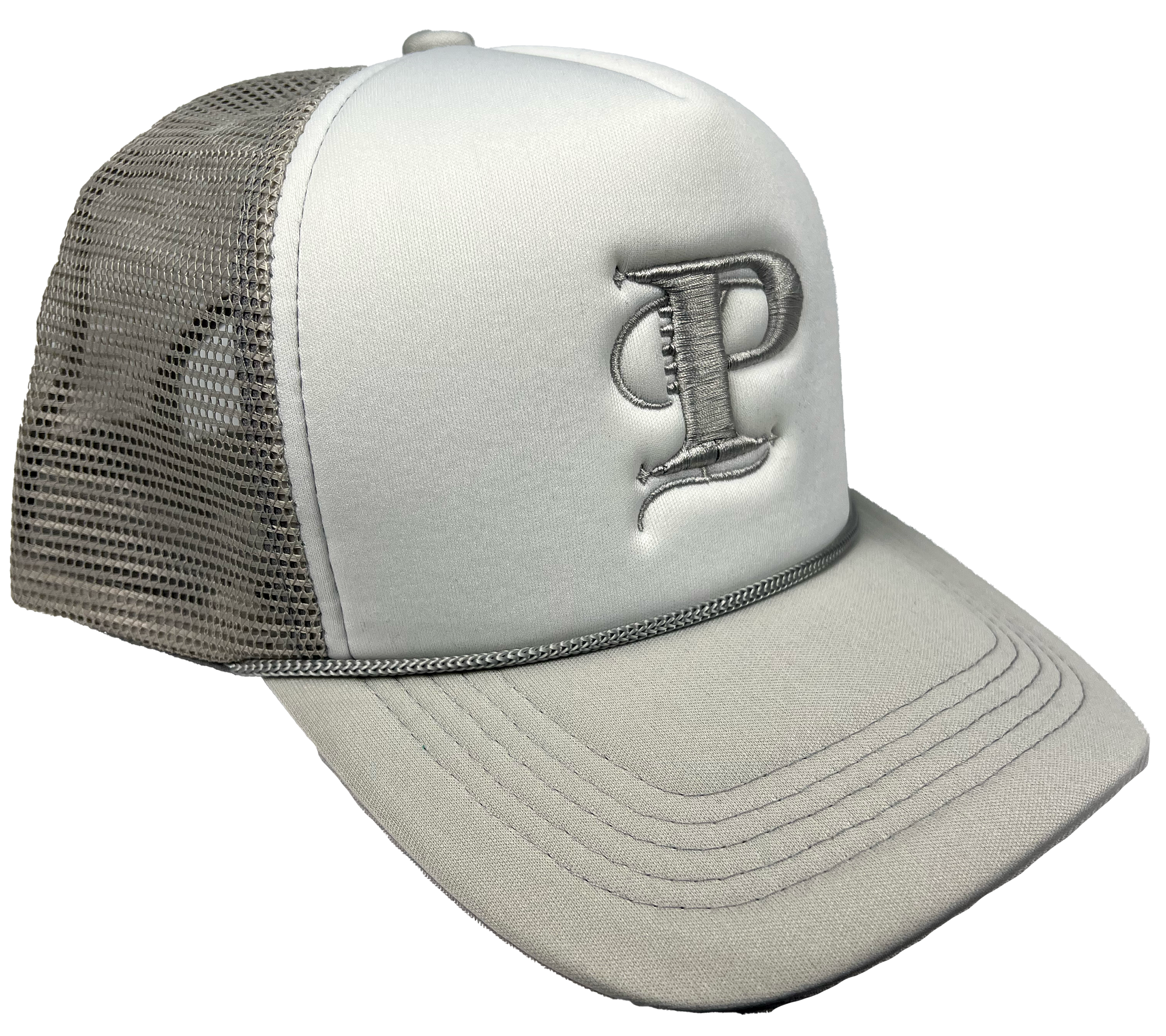 P Monogram Two Tone Trucker (WHT/GRY)