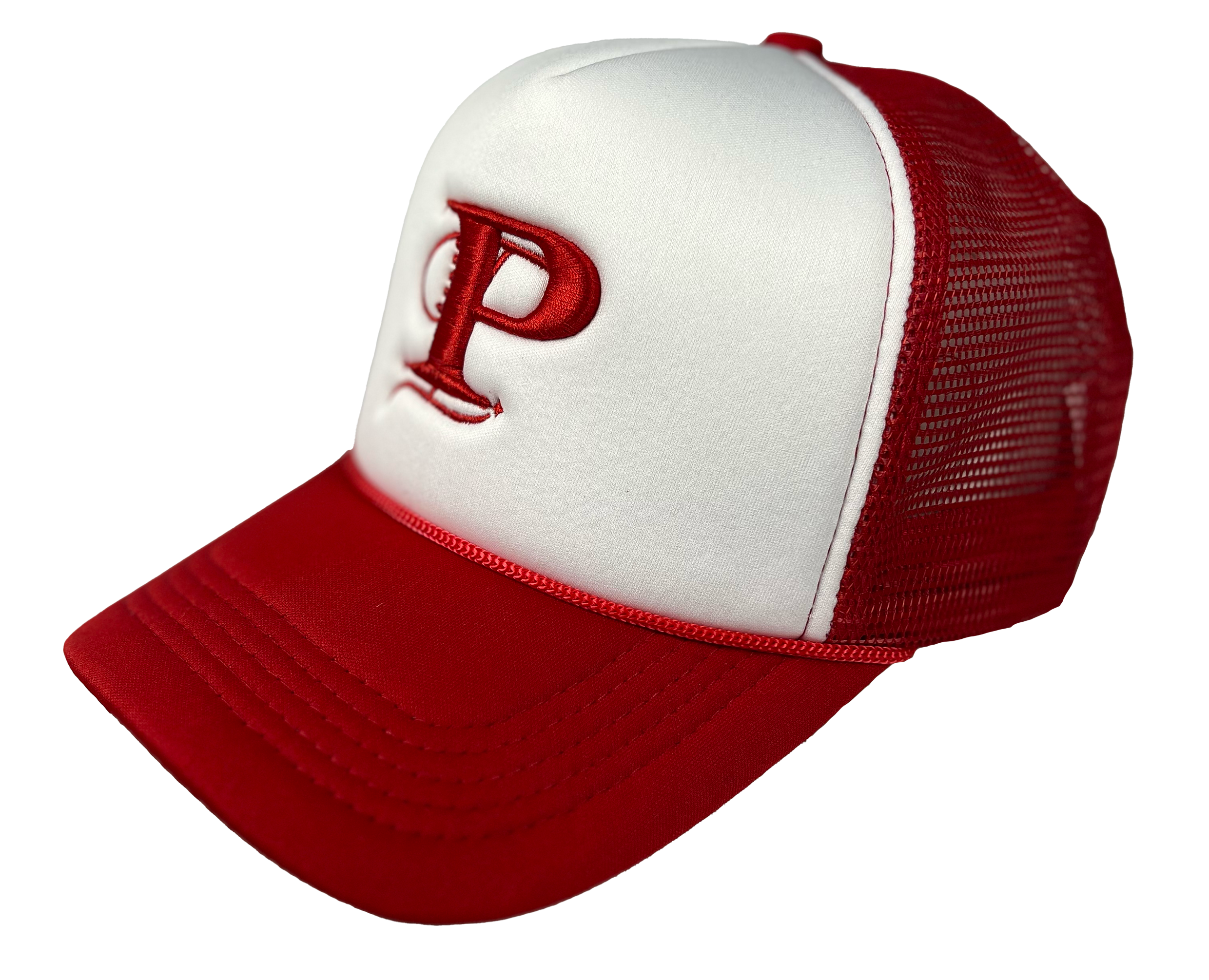 P Monogram Two Tone Trucker (WHT/RED)