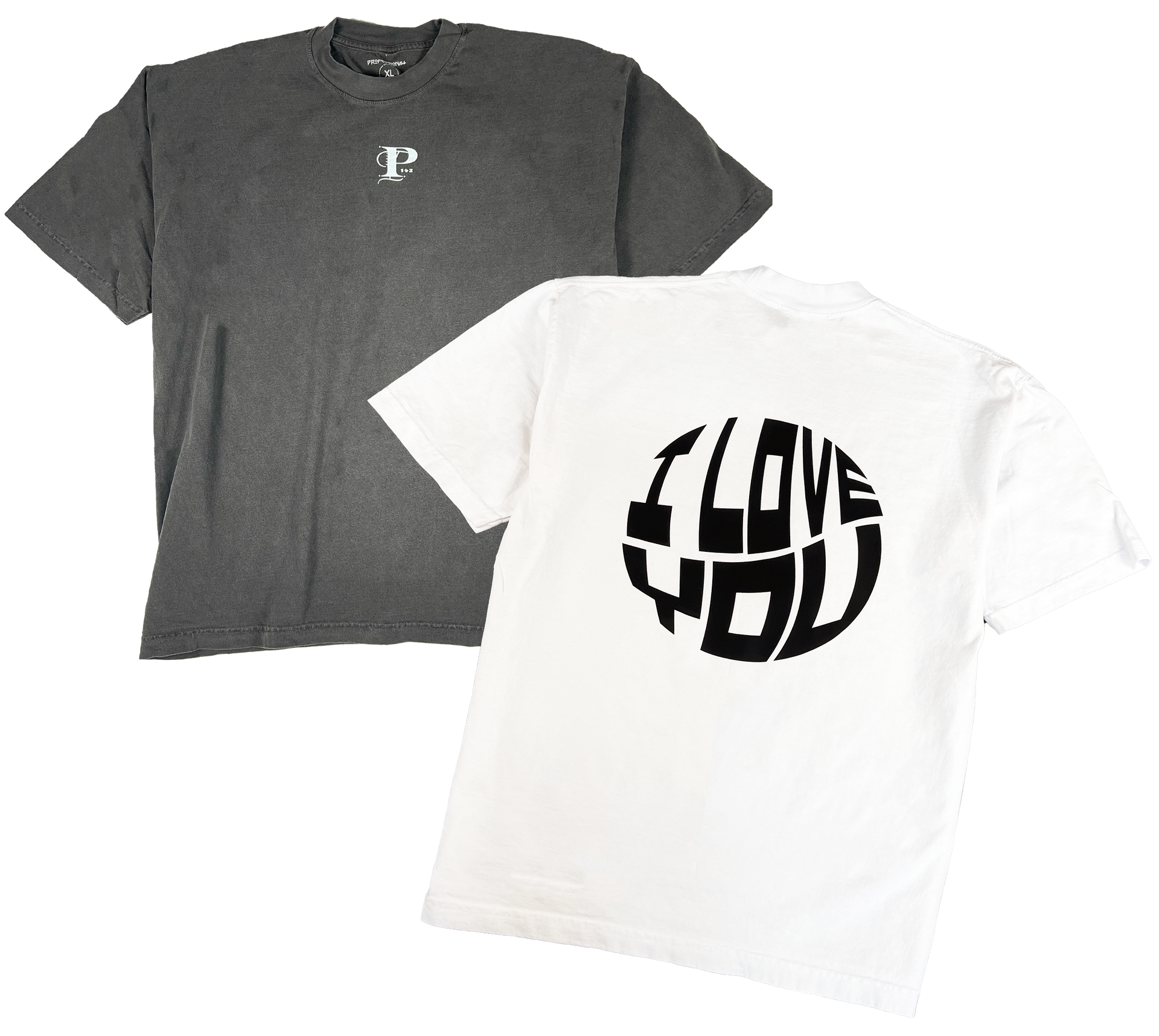 I Love You Adult Tee (WHT/VNTG BLK)