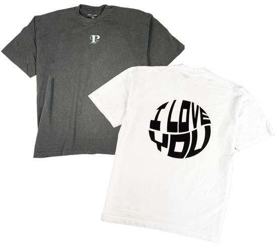 I Love You Adult Tee (WHT/VNTG BLK)
