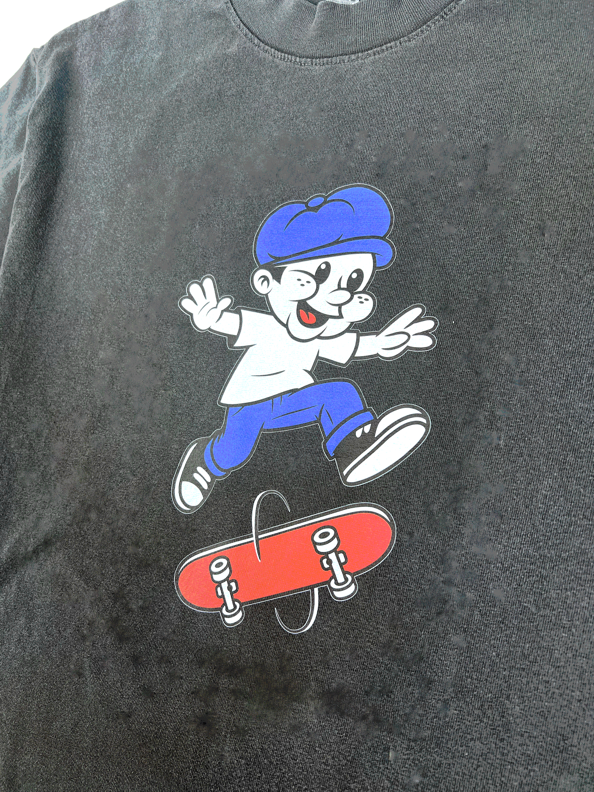 Paperboy Kickflip (High Ribbed Collar / Vintage Black))
