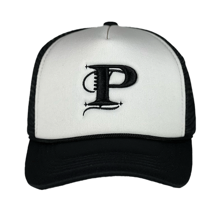 P Monogram Two Tone Trucker (WHT/BLK)