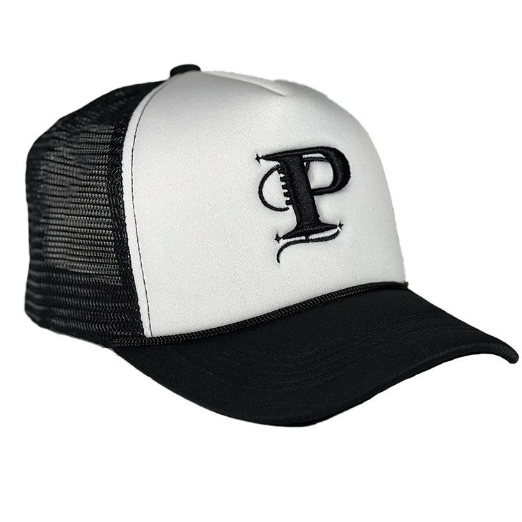 P Monogram Two Tone Trucker (WHT/BLK)