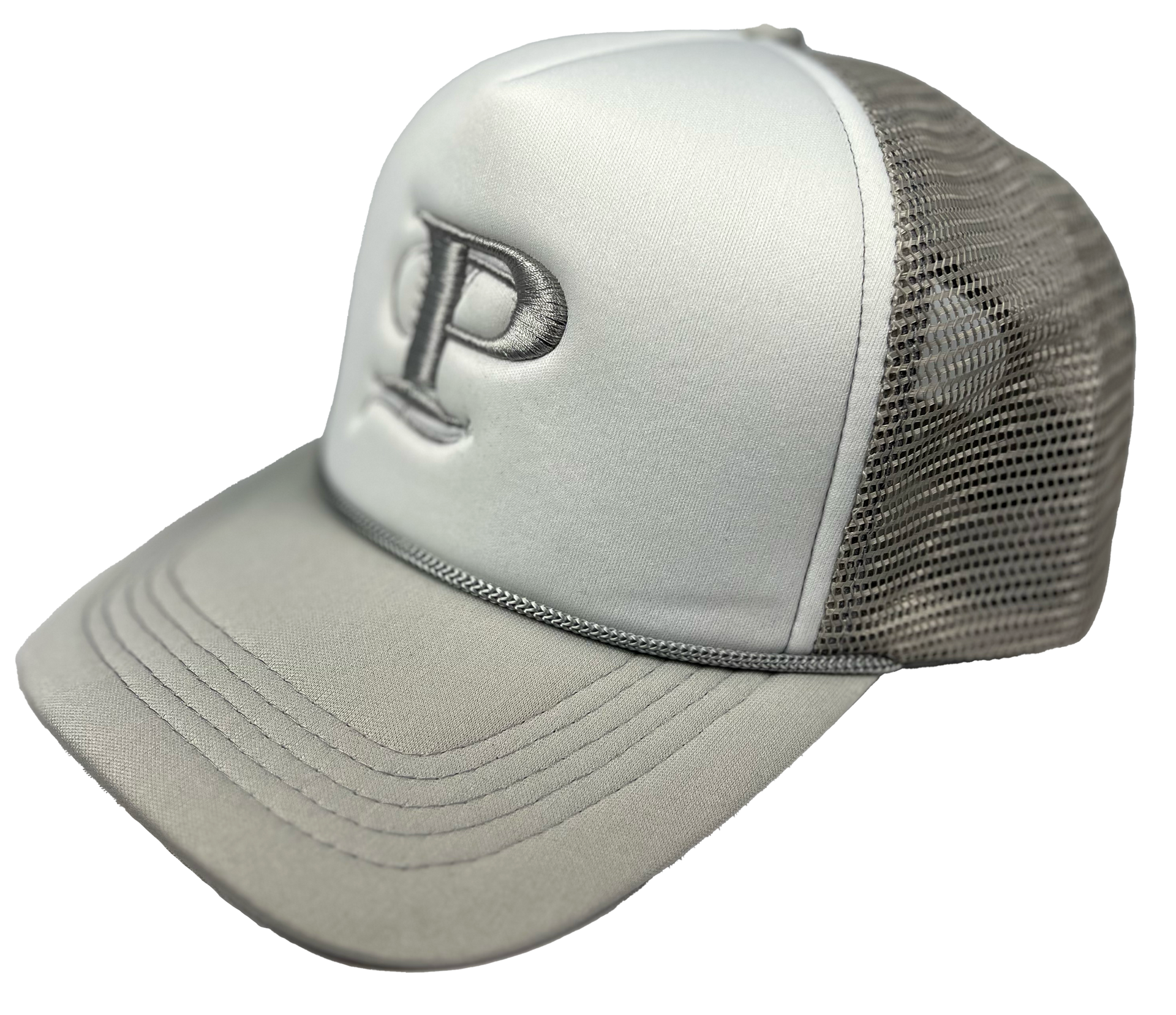 P Monogram Two Tone Trucker (WHT/GRY)