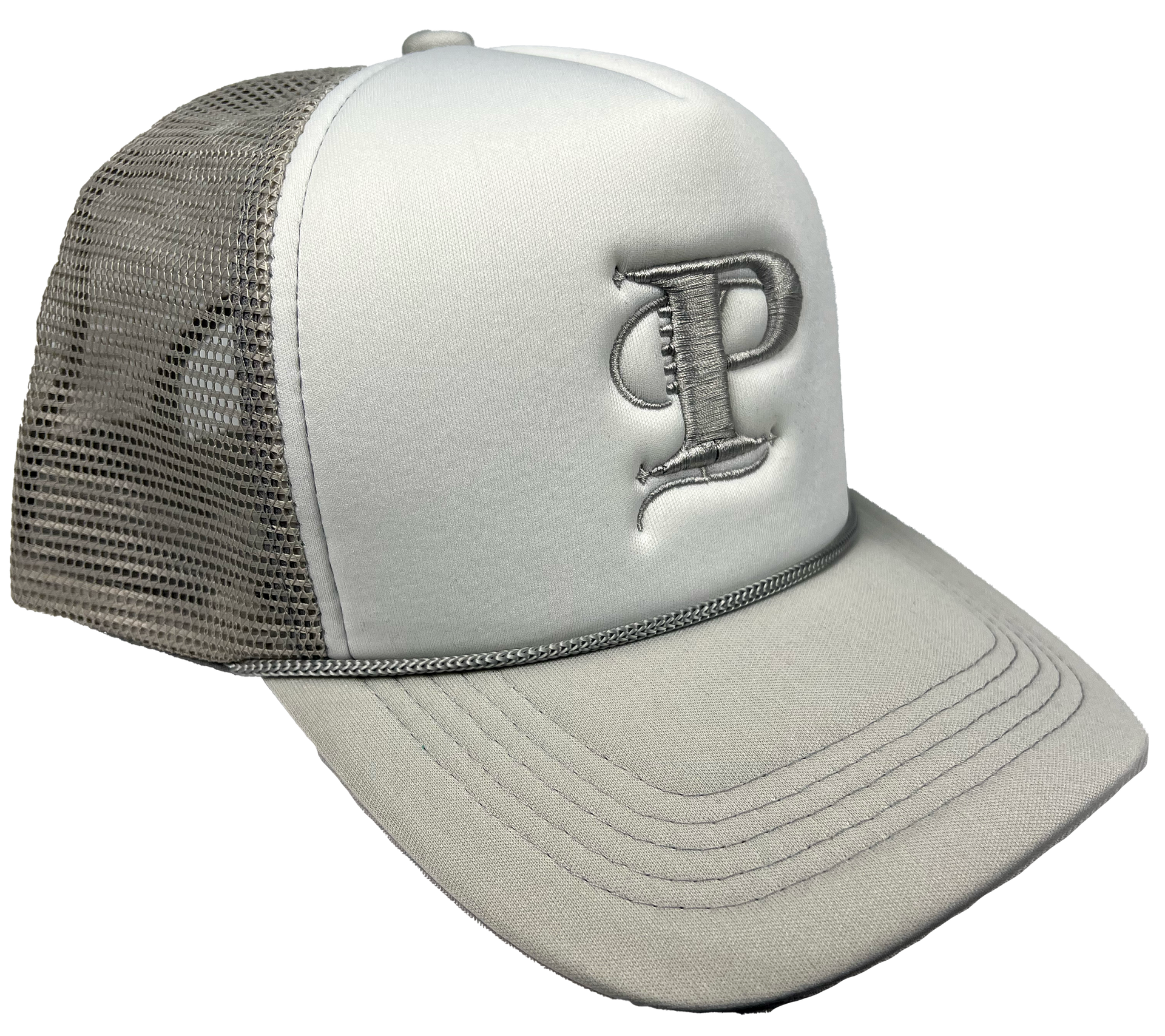 P Monogram Two Tone Trucker (WHT/GRY)