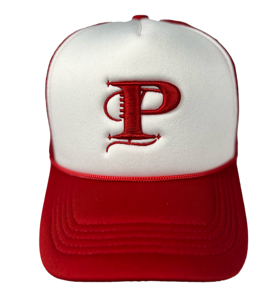 P Monogram Two Tone Trucker (WHT/RED)