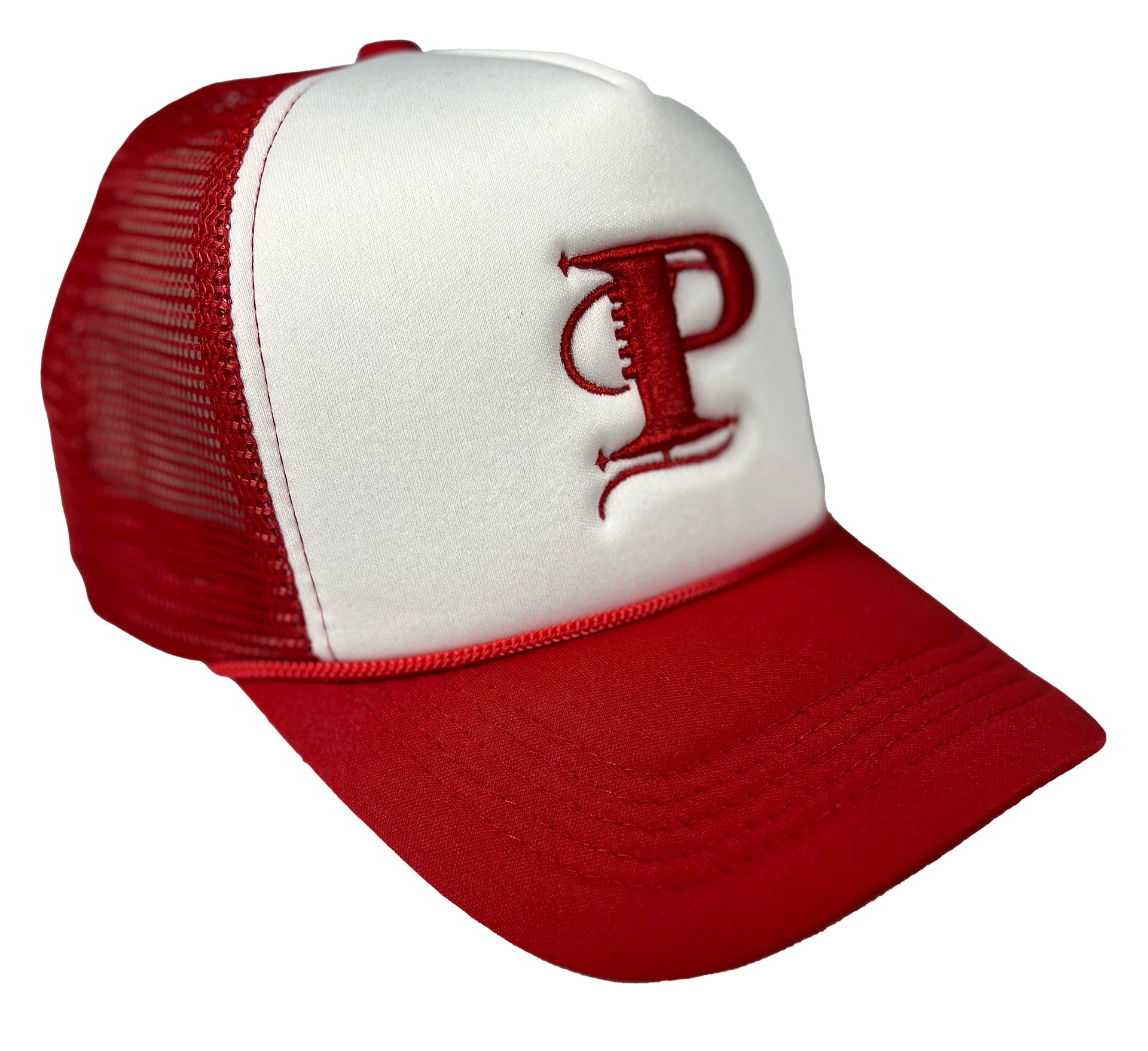 P Monogram Two Tone Trucker (WHT/RED)