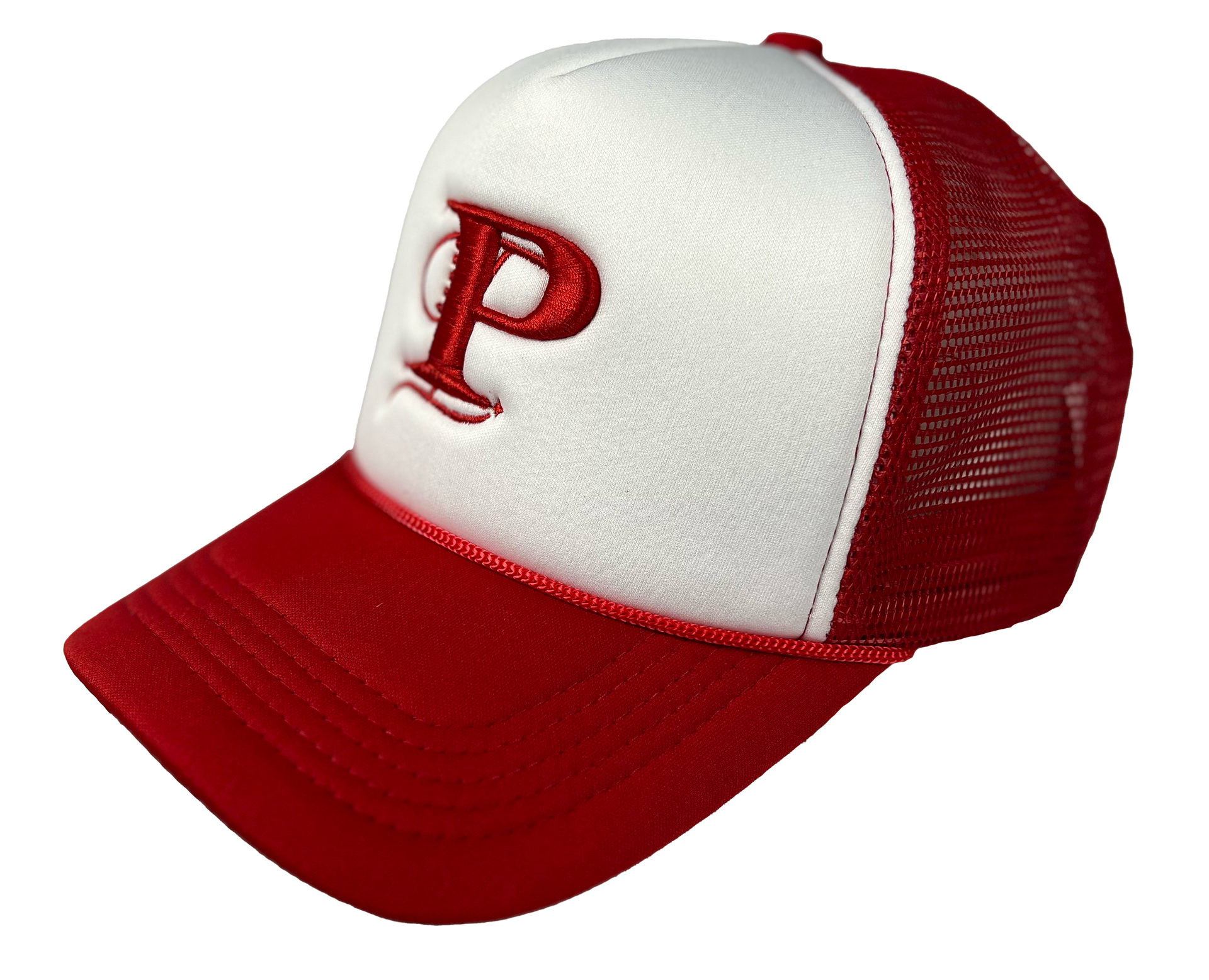 P Monogram Two Tone Trucker (WHT/RED)