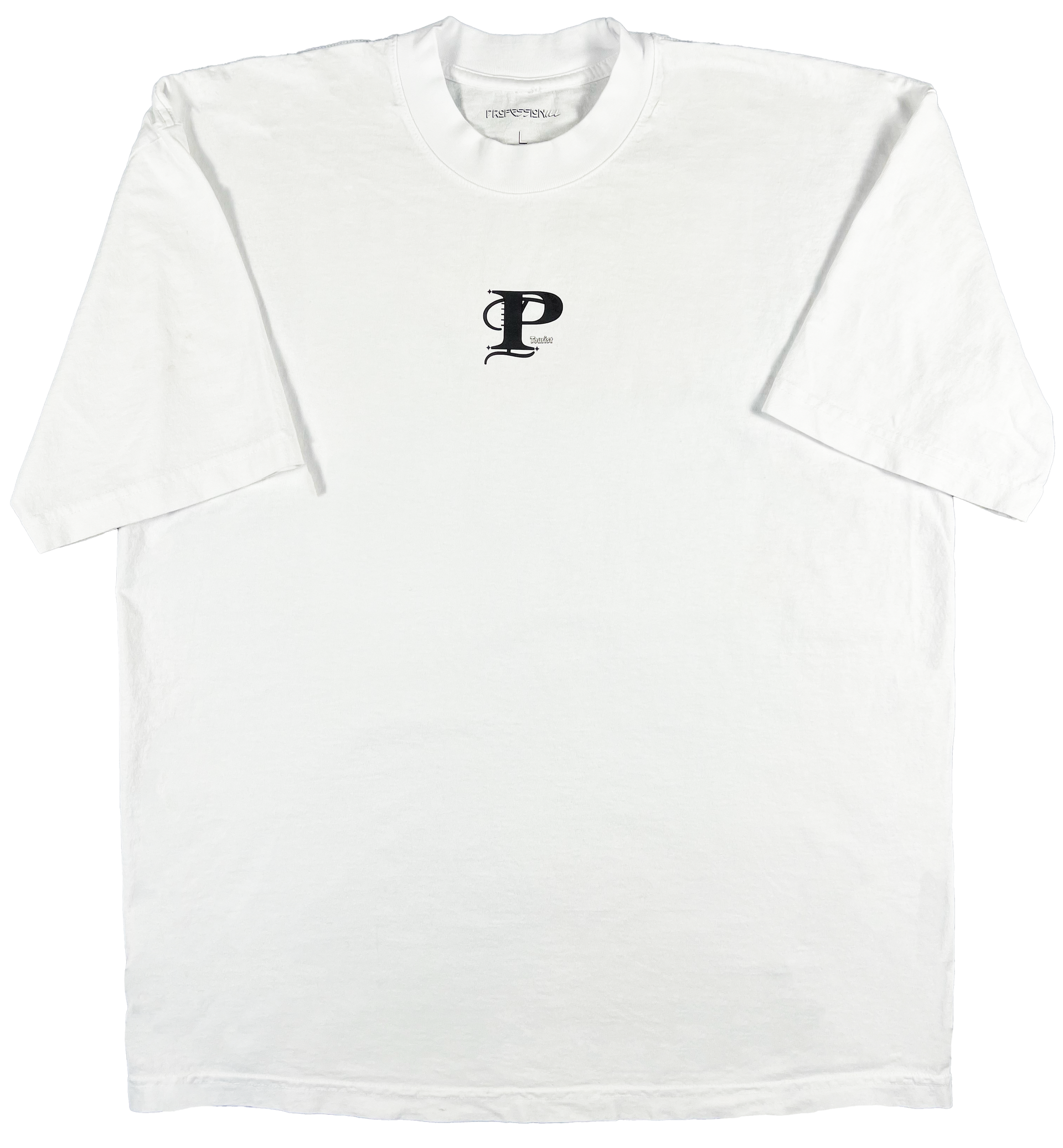 Professionill Tourist Skull Adult Tee (High Ribbed Collar, 12" Back Print)