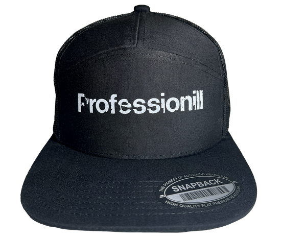 Typeface Adult 7 Panel Trucker Hat